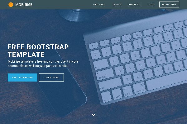 Mobirise Releases Bootstrap Header Template  for Mobile-Friendly Websites