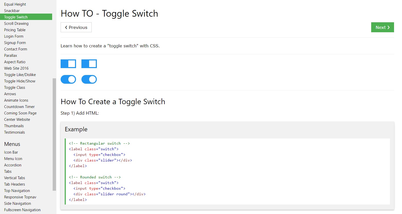  The best way to  generate Toggle Switch